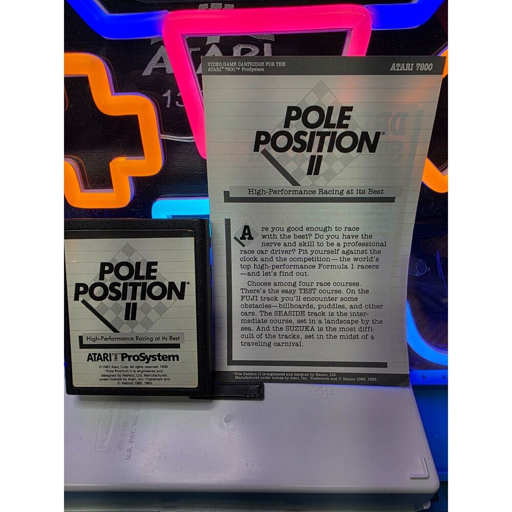 Pole Position II + Manual for Atari 7800
